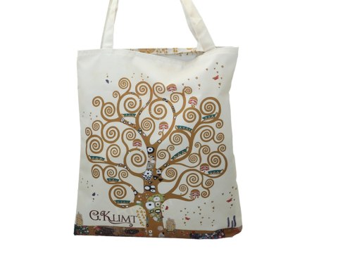Torba na ramię - G. Klimt, Pocałunek + Drzewo, jasne tło (CARMANI) Torba na ramię - G. Klimt, Pocałunek + Drzewo, jasne tło (CARMANI)