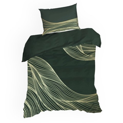 KOMPLET POŚCIELI SATYNOWEJ PREMIUM 3 220 X 200 CM CIEMNOZIELONY KOMPLET POŚCIELI SATYNOWEJ PREMIUM 3 220 X 200 CM CIEMNOZIELONY