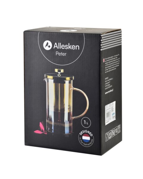 PETER Dzbanek z tłokiem french press1000ml 10,5x17xh20,5cm PETER Dzbanek z tłokiem french press1000ml 10,5x17xh20,5cm