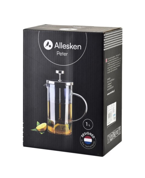 PETER Dzbanek z tłokiem french press1000ml 10,5x17xh20,5cm PETER Dzbanek z tłokiem french press1000ml 10,5x17xh20,5cm