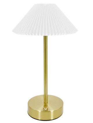 LAMPKA STOŁOWA DOTYKOWA METALOWA ZŁOTO-BIAŁA LED