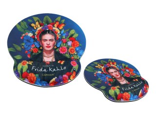 Podkładka pod mysz komputerową z poduszką na nadgarstek - inspirowana malarstwem F. Kahlo (CARMANI)