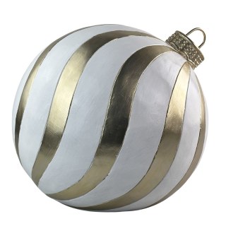 BOMBKA CERAMICZNA BIAŁO-ZŁOTA MAXI