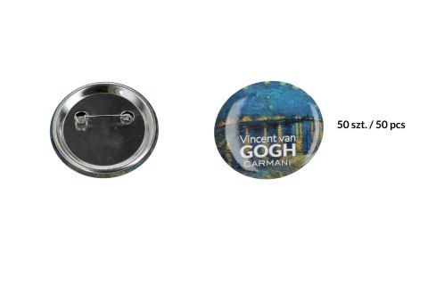 Kpl. 50 przypinek - V. van Gogh, Noc nad Rodanem (CARMANI) Kpl. 50 przypinek - V. van Gogh, Noc nad Rodanem (CARMANI)
