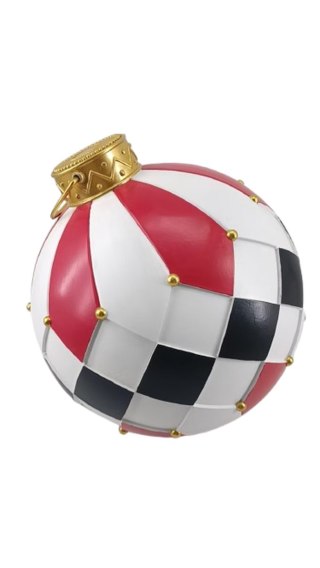 BOMBKA CERAMICZNA CZERWONO-BIAŁO-CZARNA MAXI