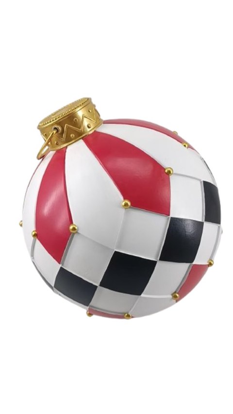 BOMBKA CERAMICZNA CZERWONO-BIAŁO-CZARNA MAXI