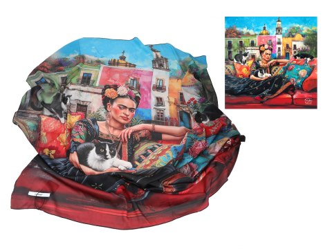 Chusta - Inspirowana malarstwem F. Kahlo (CARMANI) Chusta - Inspirowana malarstwem F. Kahlo (CARMANI)