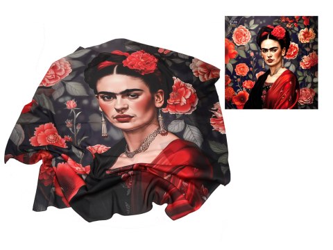 Chusta - Inspirowana malarstwem F. Kahlo (CARMANI) Chusta - Inspirowana malarstwem F. Kahlo (CARMANI)