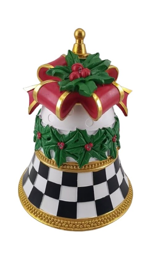 DZWONEK CERAMICZNY Z KOKARDĄ MAXI LED