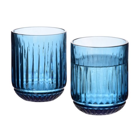 ELISE BLUE Komplet 4 szklanek 260ml7,5x9,4cm ELISE BLUE Komplet 4 szklanek 260ml7,5x9,4cm