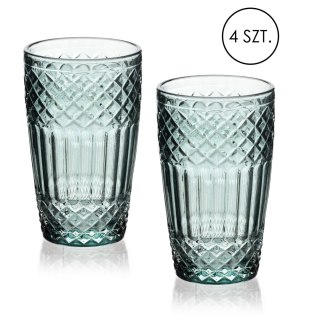 ELLA GREEN Komplet 4 szklanek 370ml370ml 8x6x12cm