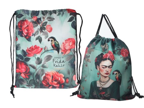 Worek na plecy z kieszenią w tubie - F. Kahlo (CARMANI) Worek na plecy z kieszenią w tubie - F. Kahlo (CARMANI)