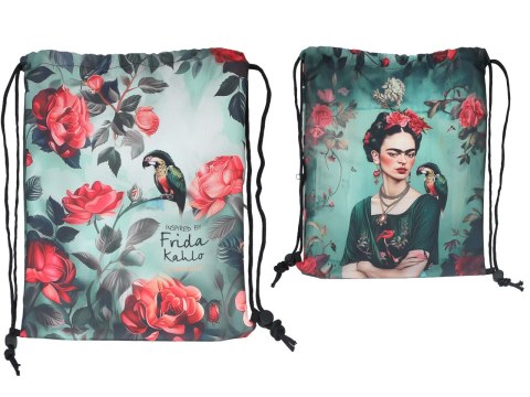 Worek na plecy z kieszenią w tubie - F. Kahlo (CARMANI) Worek na plecy z kieszenią w tubie - F. Kahlo (CARMANI)