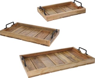 KOMPLET TAC 3 DREWNIANYCH 39x57/31x46/26x38cm