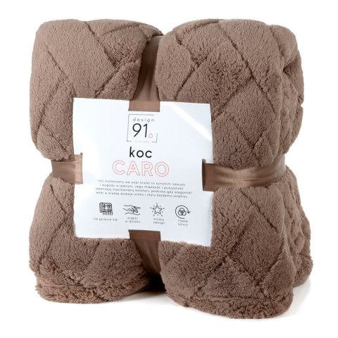 KOC D91 CARO 150 X 200 CM CIEMNOBEŻOWY KOC D91 CARO 150 X 200 CM CIEMNOBEŻOWY