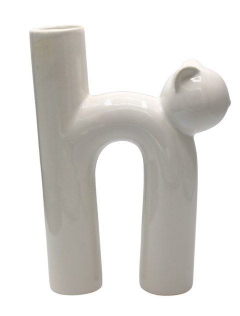 WAZON CERAMICZNY KOT BIAŁY