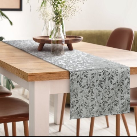 OBRUS SIMONA 40 X 140 CM SREBRNY OBRUS SIMONA 40 X 140 CM SREBRNY