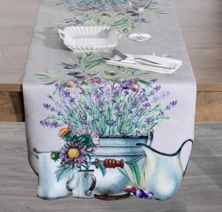 OBRUS SUMMER1 40 X 140 CM JASNOSZARY