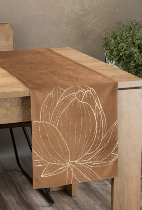 OBRUS BLINK 12 35 X 180 CM BRĄZOWY OBRUS BLINK 12 35 X 180 CM BRĄZOWY