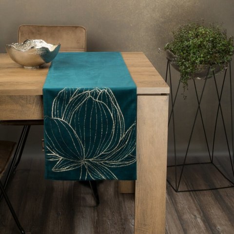 OBRUS BLINK 12 35 X 220 CM CIEMNOTURKUSOWY OBRUS BLINK 12 35 X 220 CM CIEMNOTURKUSOWY