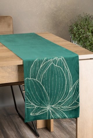 OBRUS BLINK 12 35 X 220 CM CIEMNOZIELONY