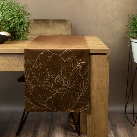 OBRUS BLINK 13 35 X 140 CM BRĄZOWY OBRUS BLINK 13 35 X 140 CM BRĄZOWY
