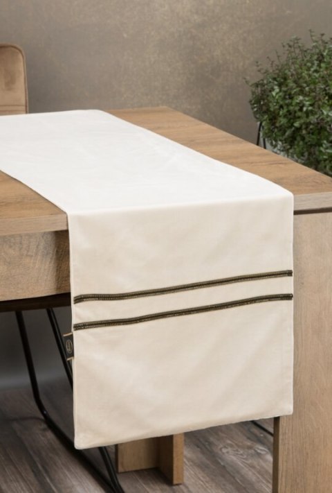 OBRUS GLEN 4 35 X 140 CM KREMOWY OBRUS GLEN 4 35 X 140 CM KREMOWY