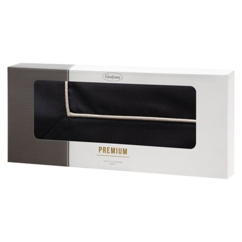 OBRUS MADELE 40 X 140 CM CZARNY OBRUS MADELE 40 X 140 CM CZARNY