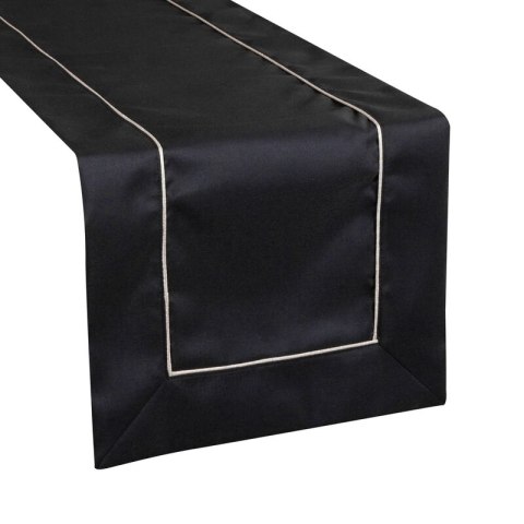 OBRUS MADELE 40 X 140 CM CZARNY OBRUS MADELE 40 X 140 CM CZARNY