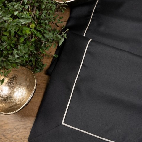 OBRUS MADELE 40 X 140 CM CZARNY OBRUS MADELE 40 X 140 CM CZARNY