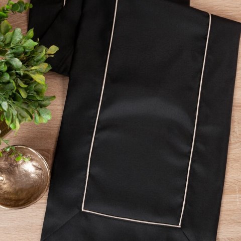 OBRUS MADELE 40 X 140 CM CZARNY OBRUS MADELE 40 X 140 CM CZARNY