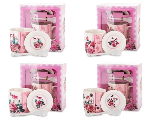 Pl Kubek 330 Ml Z Łyżeczką I Podstawką Pl Kubek 330 Ml Z Łyżeczką I Podstawką