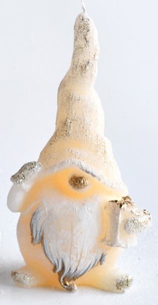 Świeca GNOM figurka 8x15cm parafinowa kremowa
