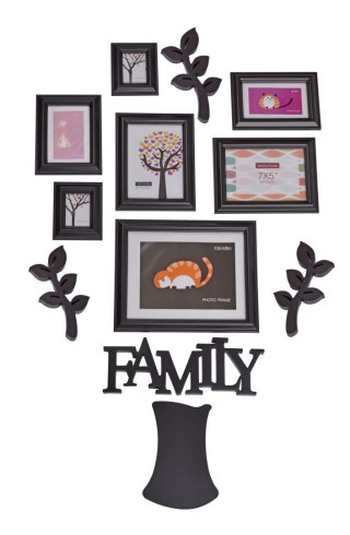 ZESTAW CZARNYCH RAMEK DRZEWO FAMILY 12 CZĘŚCI