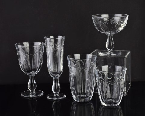 DAPHNE Komplet 4 szklanek 450ml 9,5x5,2x 13,9cm DAPHNE Komplet 4 szklanek 450ml 9,5x5,2x 13,9cm