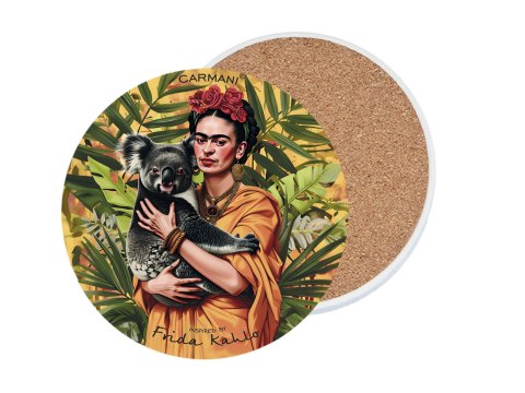 Podkładka ceramiczna, okrągła (duża) - Inspirowane malarstwem F. Kahlo (CARMANI) Podkładka ceramiczna, okrągła (duża) - Inspirowane malarstwem F. Kahlo (CARMANI)