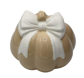 DYNIA CERAMICZNA BEŻOWA Z BIAŁĄ KOKARDĄ