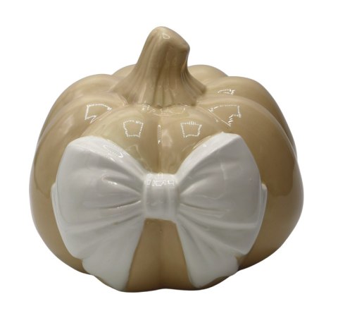 DYNIA CERAMICZNA BEŻOWA Z BIAŁĄ KOKARDĄ