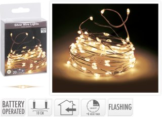 ŁAŃCUCH LED 100L DO WEWNĄTRZ FLASCH NA BATERIE