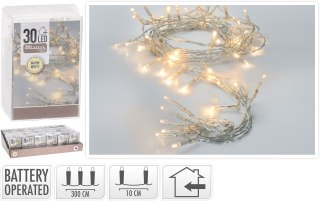 ŁAŃCUCH LED 30L WEWNĘTRZNE 300CMNA BATERIE