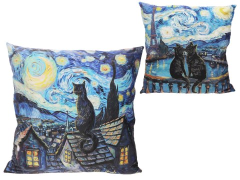 Poduszka z wypełnieniem/suwak - Inspirowana malarstwem V. van Gogh (CARMANI)