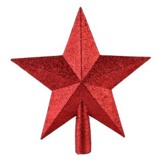 SANTA LILA Czubek na choinkę Gwiazda 20cm czerwony