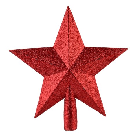 SANTA LILA Czubek na choinkę Gwiazda 20cm czerwony
