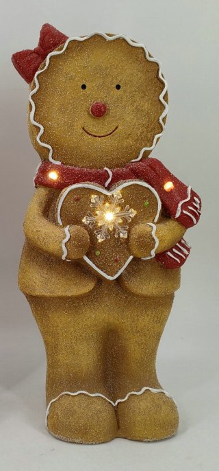 SANTA LILA Figura LED 19,5x13,5x43,5cm CIASTEK
