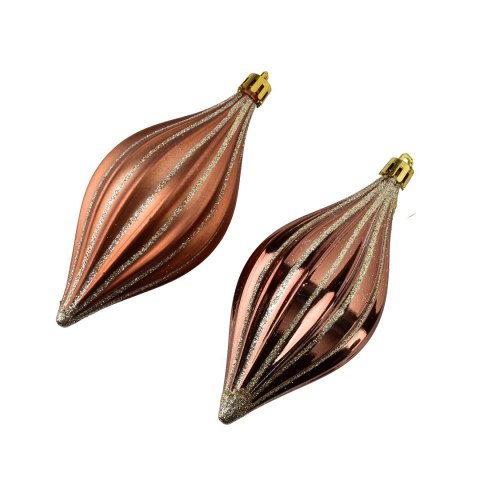 SANTA LILA Komplet 2 bombek 5,5x13,5cm