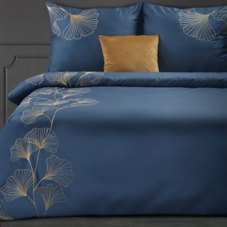 KOMPLET POŚCIELI HAFT2 160 X 200 CM GRANATOWY