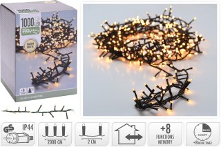 ŁAŃCUCH LED 1000L WW ZEWNĘTRZNE 2000CM TIMER+8FUNKCJI