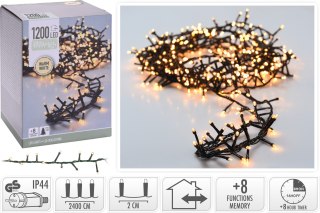 ŁAŃCUCH LED 1200L WW ZEWNĘTRZNE 2400CM TIMER+8FUNKCJI
