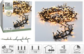 ŁAŃCUCH LED 1500L WW ZEWNĘTRZNE 3000CM TIMER+8FUNKCJI
