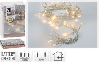 ŁAŃCUCH LED 20 2M DO WEWNĄTRZ NA BATERIE